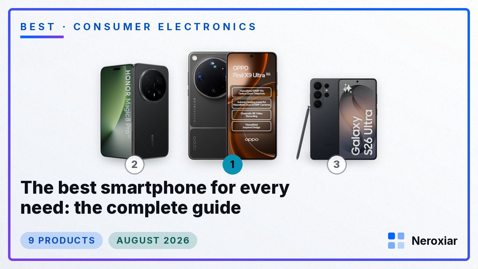 The best smartphone for every need: the complete guide (August 2026)