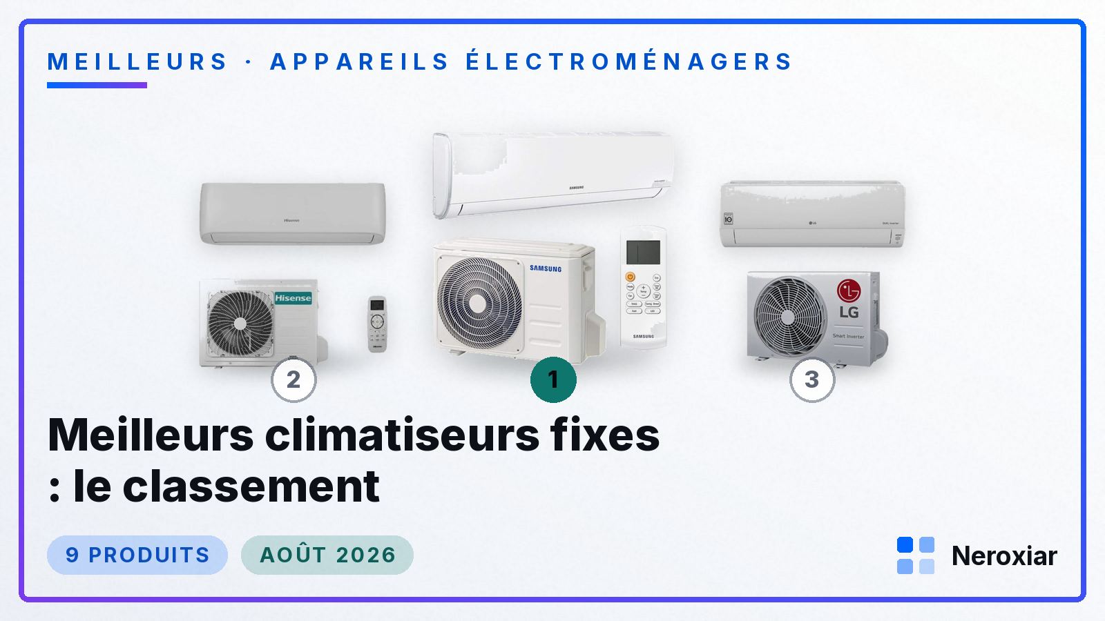 Meilleurs climatiseurs fixes : le classement (Août 2026)