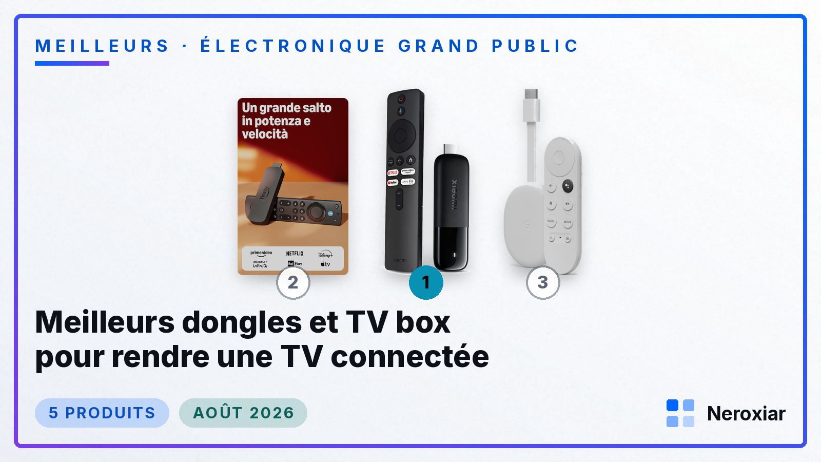 Meilleurs dongles et TV box pour rendre une TV connectée (Août 2026)
