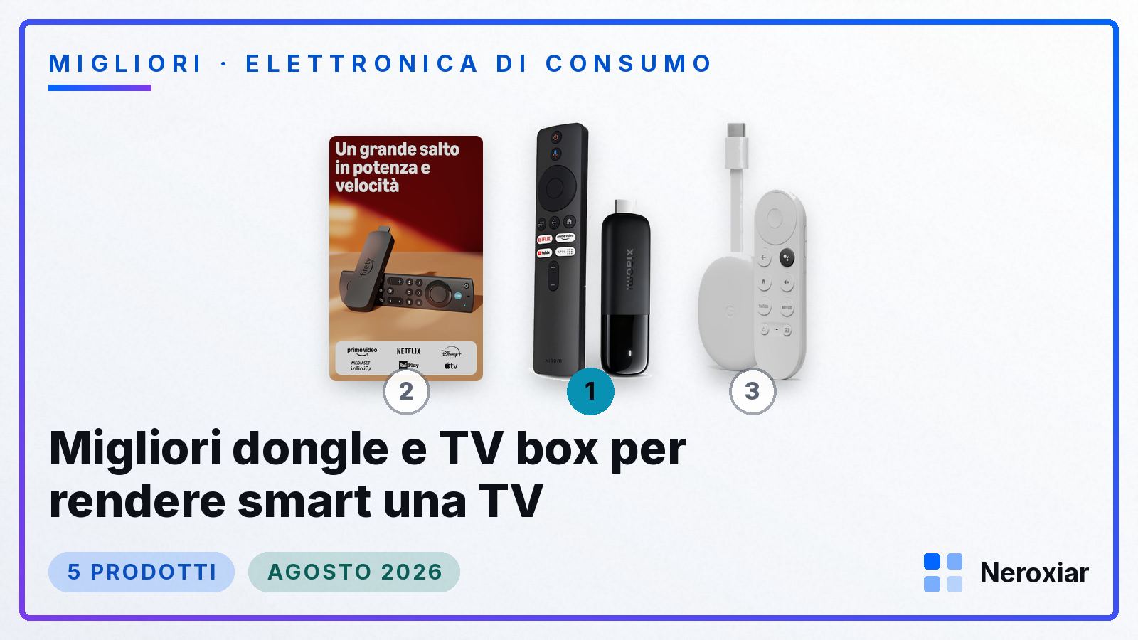 Migliori dongle e TV box per rendere smart una TV (Agosto 2026)