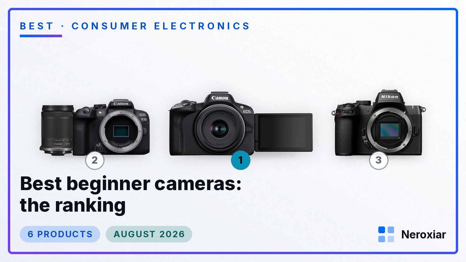 Best beginner cameras: the ranking (August 2026)
