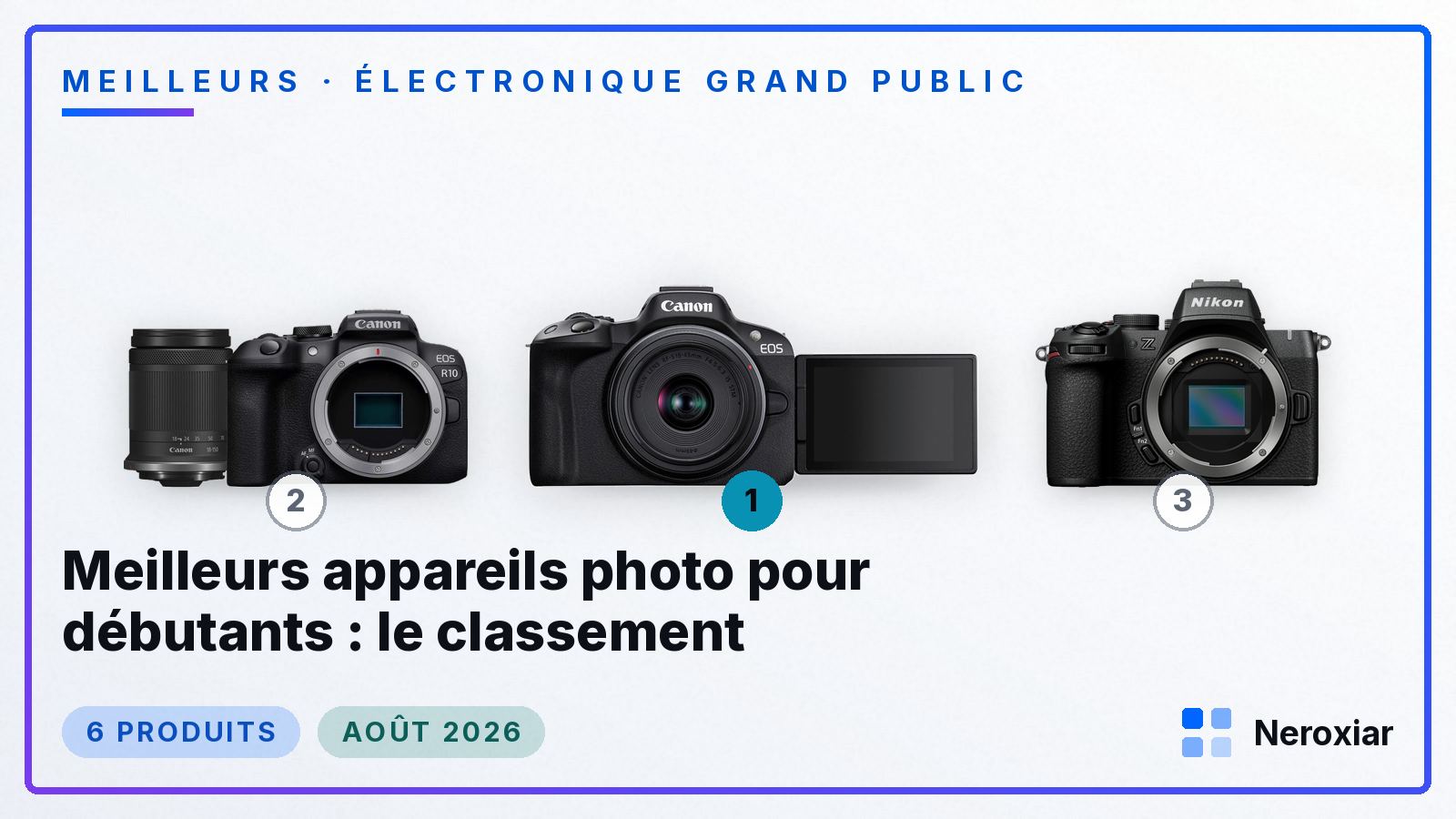 Meilleurs appareils photo pour débutants : le classement (Août 2026)