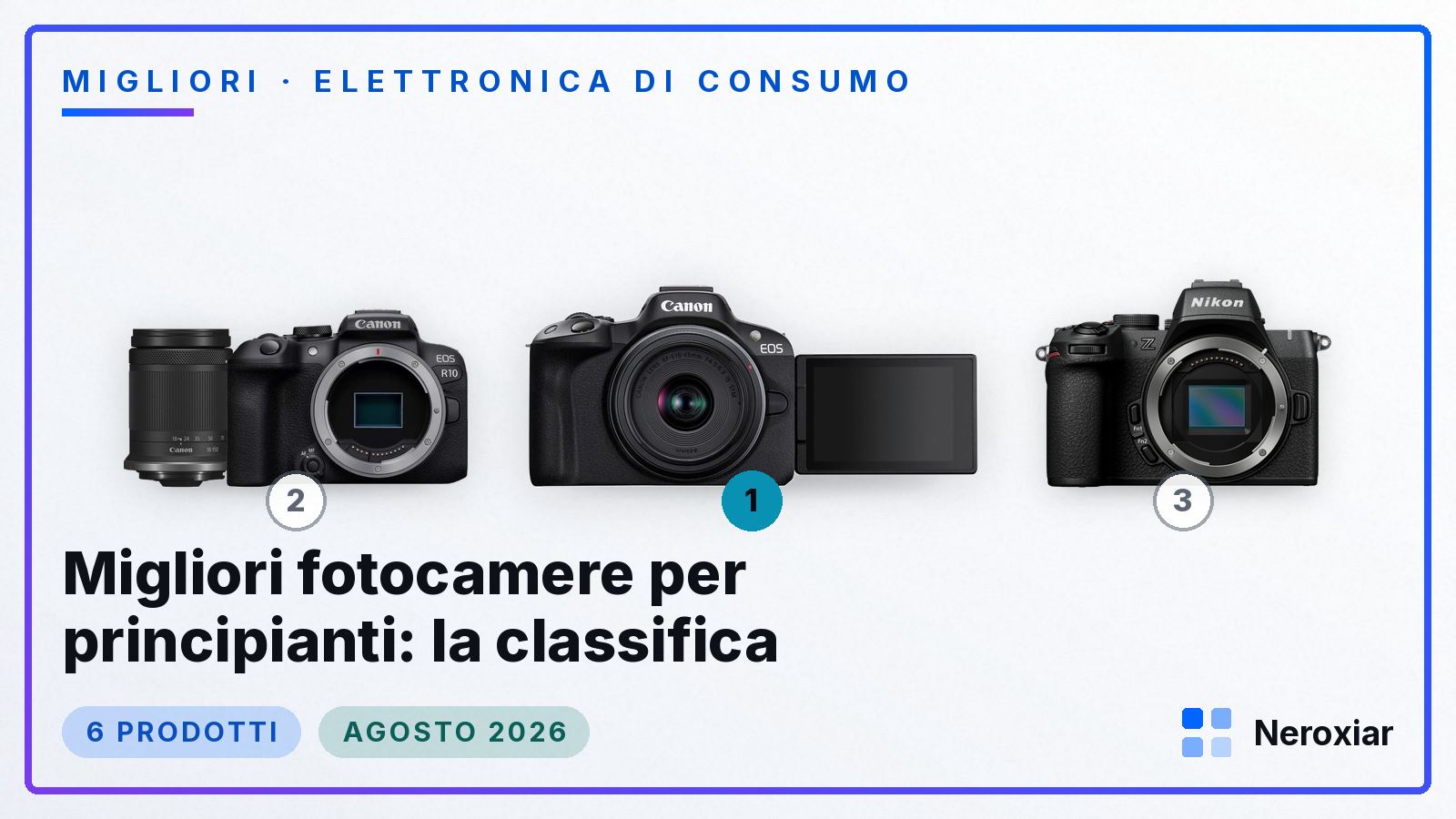 Migliori fotocamere per principianti: la classifica (Agosto 2026)