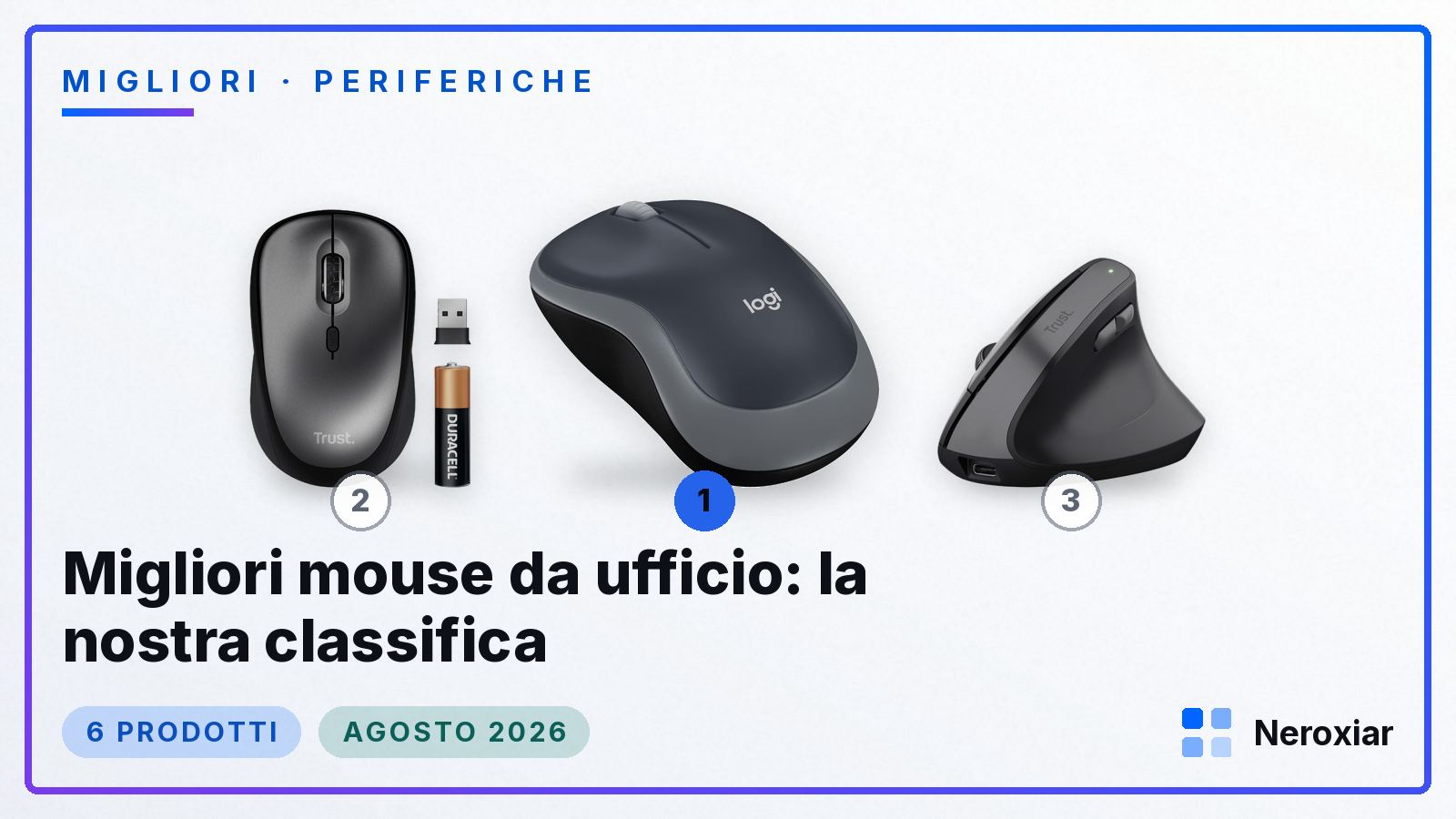 Migliori mouse da ufficio: la nostra classifica (Agosto 2026)