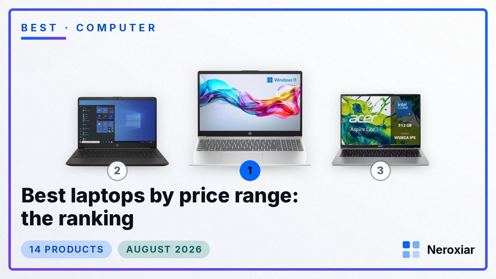 Best laptops by price range: the ranking (August 2026)