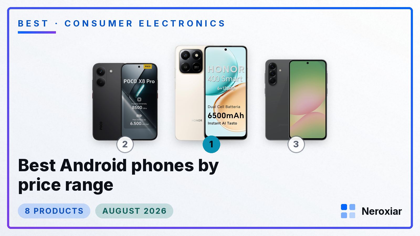 Best Android phones by price range (August 2026)
