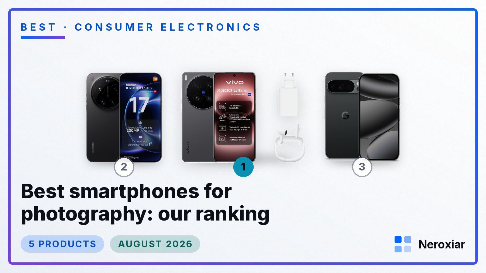 Best smartphones for photography: our ranking (August 2026)