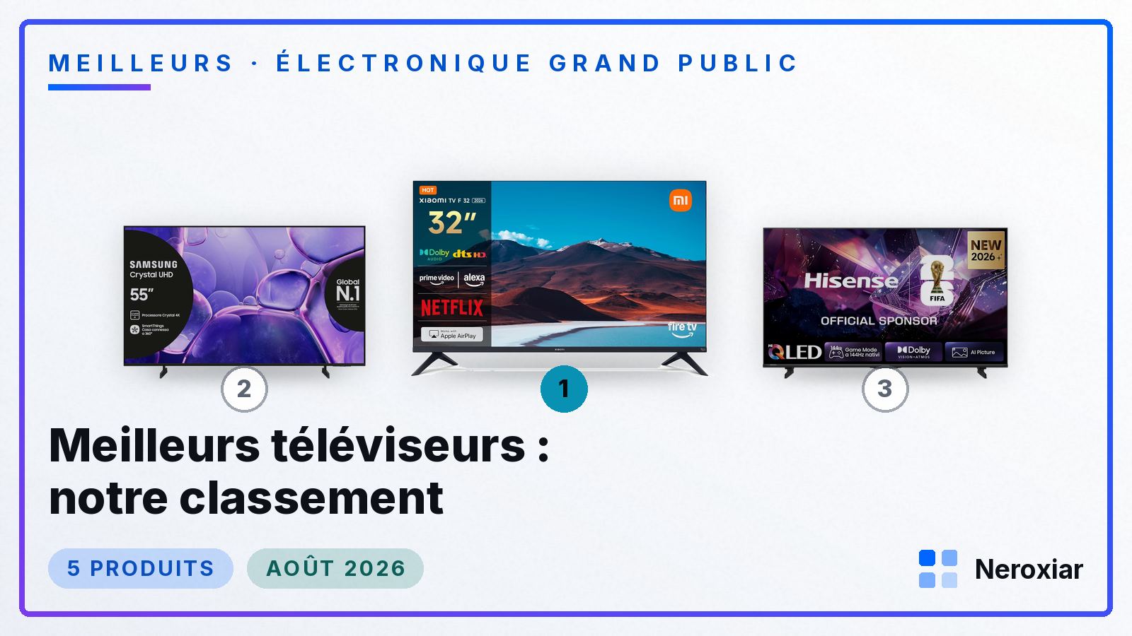 Meilleurs téléviseurs : notre classement (Août 2026)