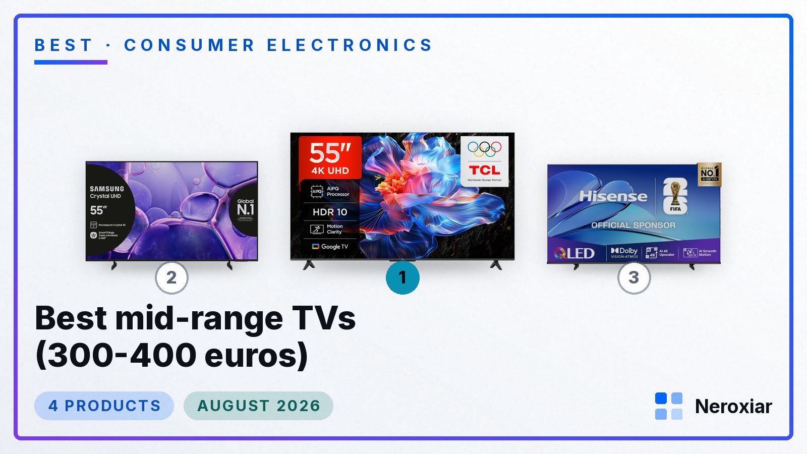 Best mid-range TVs (300-400 euros) (August 2026)