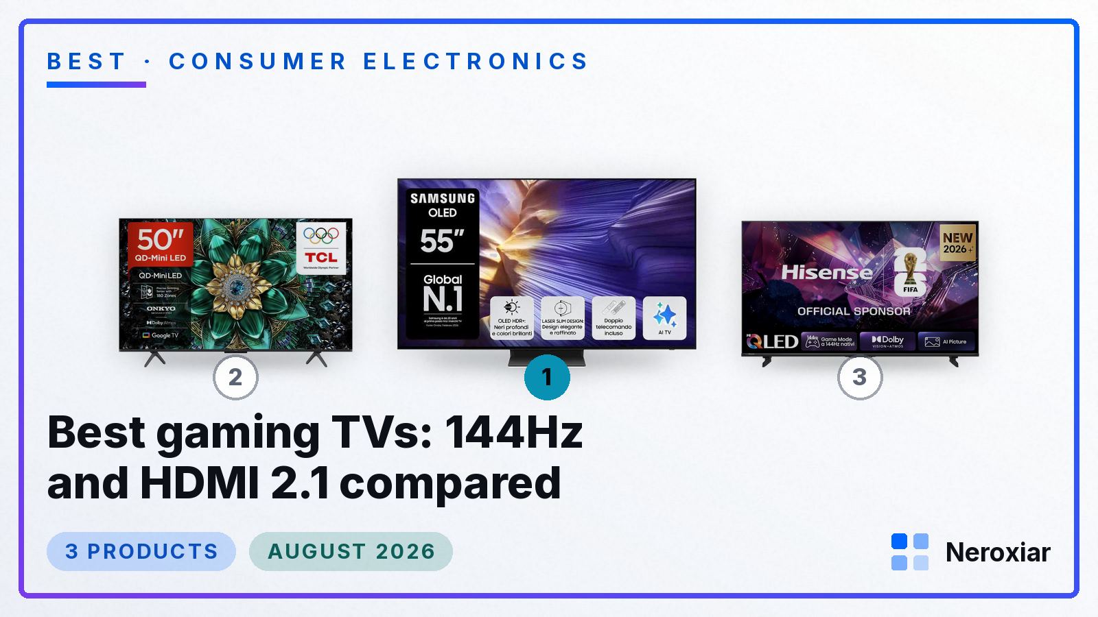 Best gaming TVs: 144Hz and HDMI 2.1 compared (August 2026)