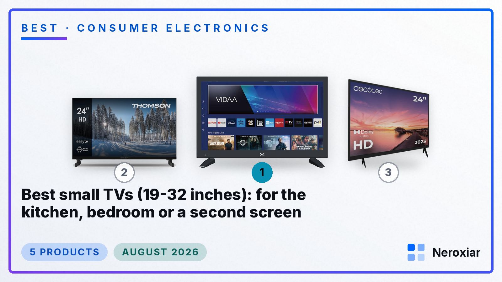 Best small TVs (19-32 inches): for the kitchen, bedroom or a second screen (August 2026)
