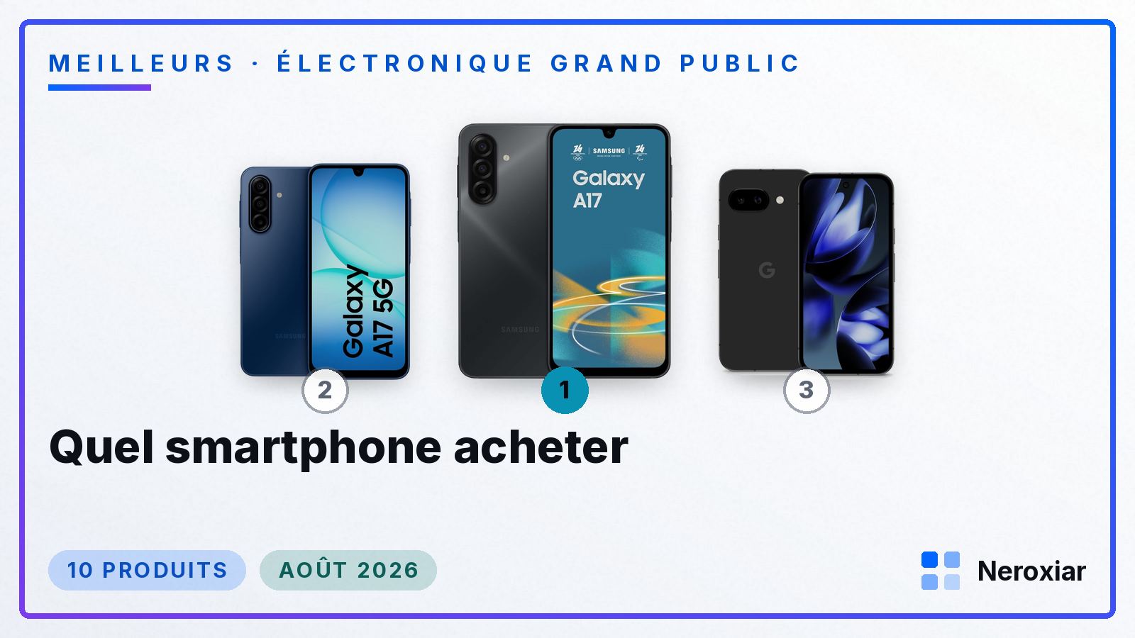 Quel smartphone acheter (Août 2026)