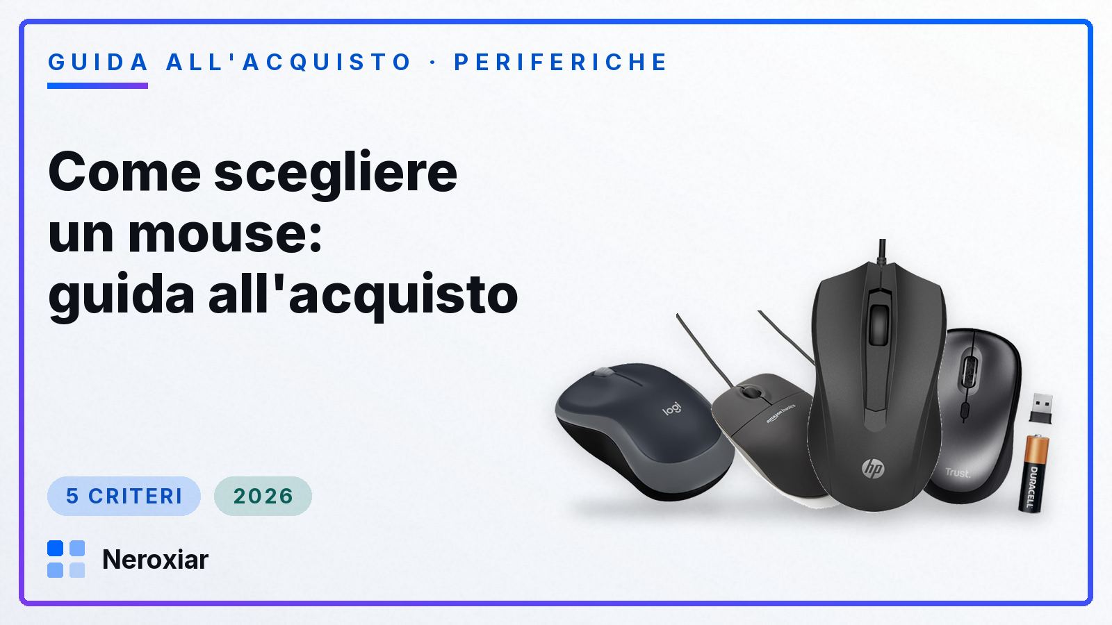 Come scegliere un mouse: guida all'acquisto (2026)