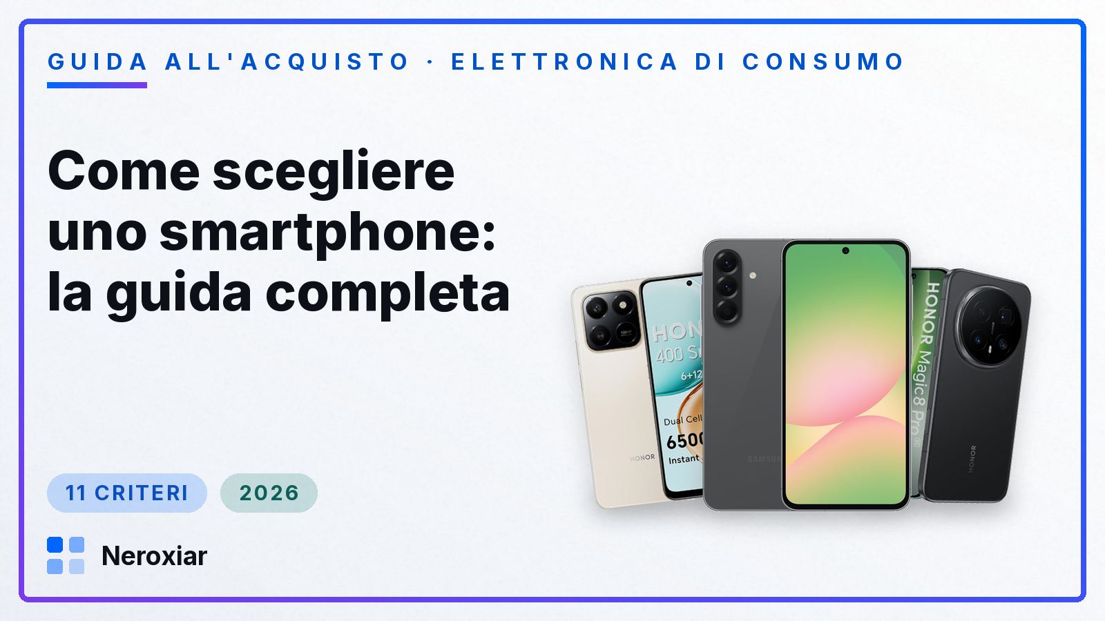Come scegliere uno smartphone: la guida completa (2026)