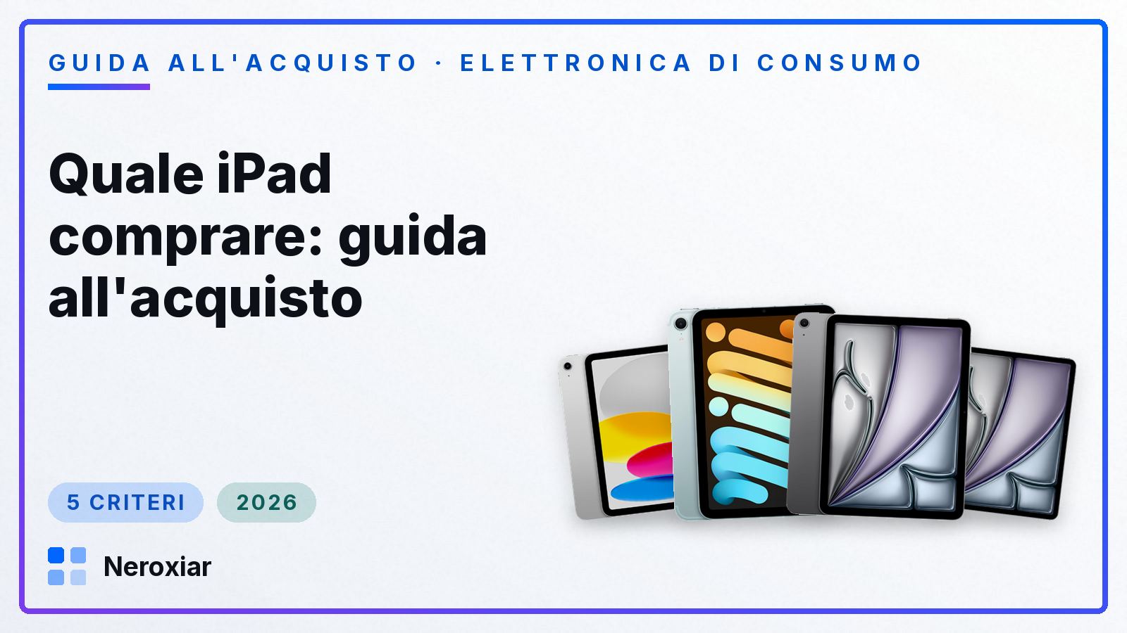 Quale iPad comprare: guida all'acquisto (2026)