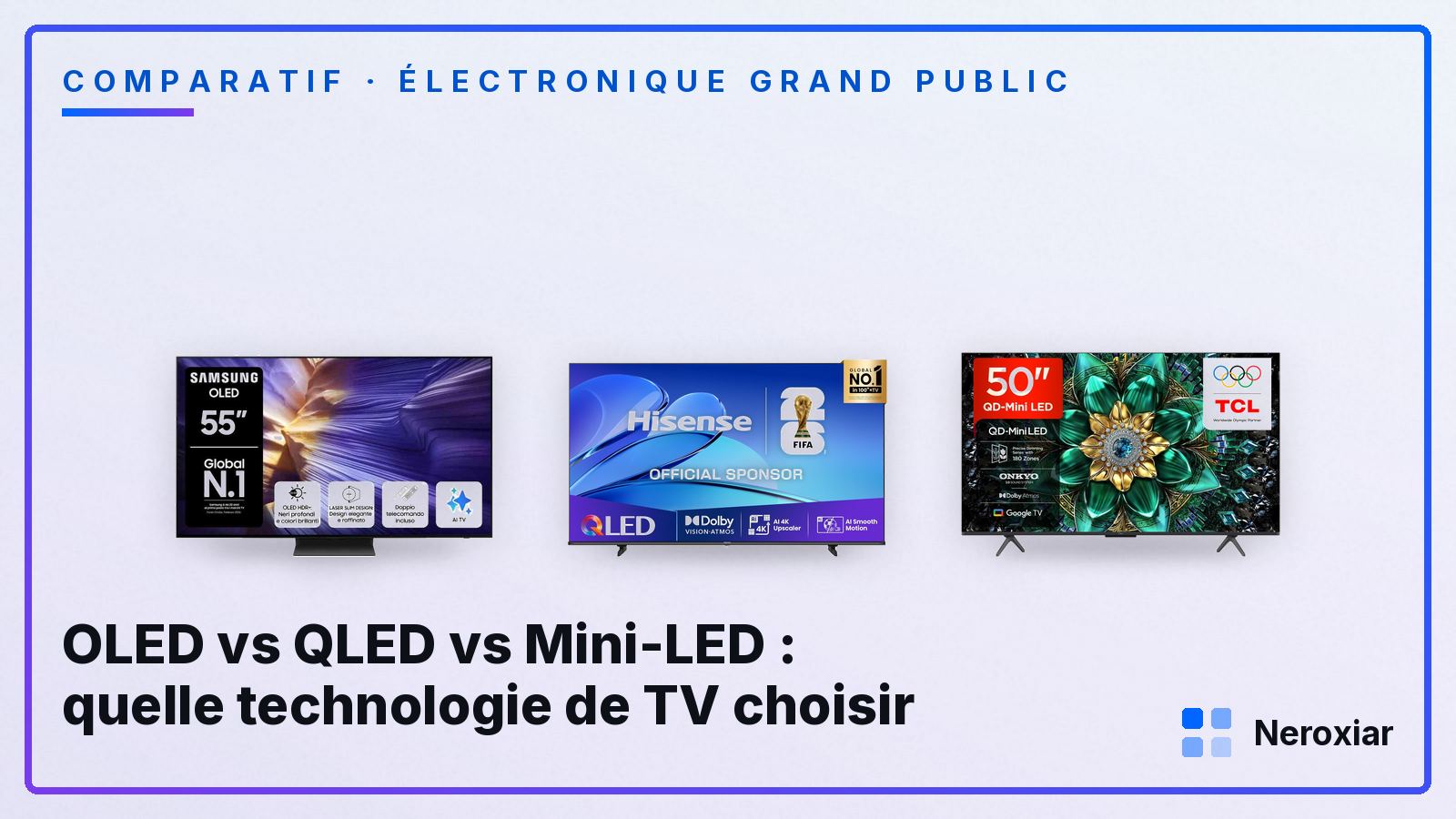OLED vs QLED vs Mini-LED : quelle technologie de TV choisir (2026)
