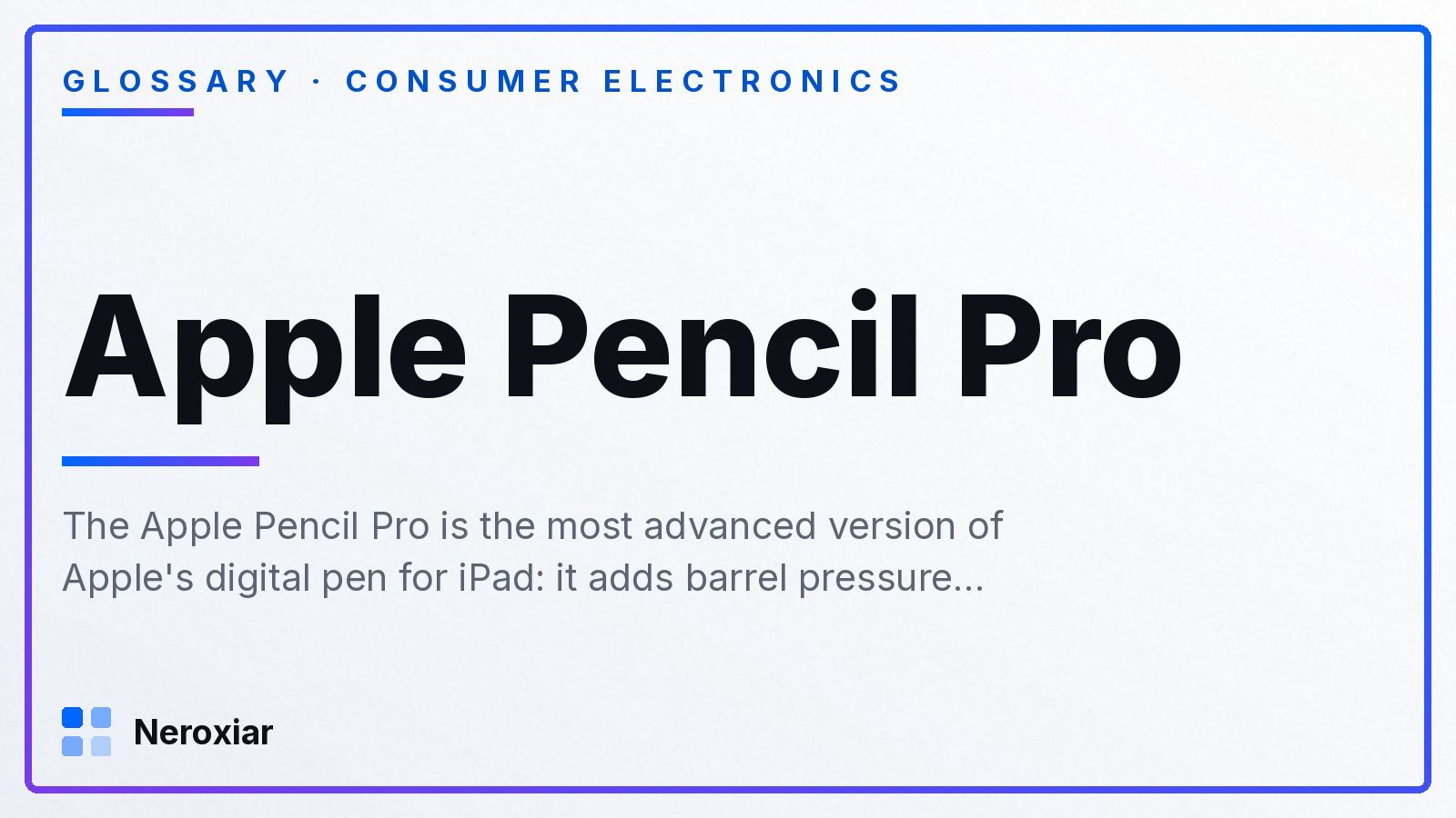 What is the Apple Pencil Pro
