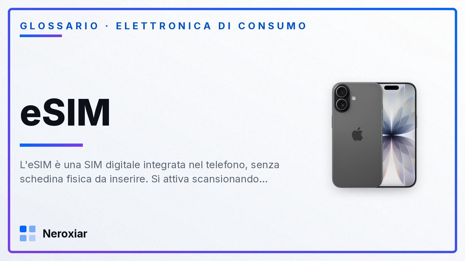 Cos'è la eSIM e come si attiva