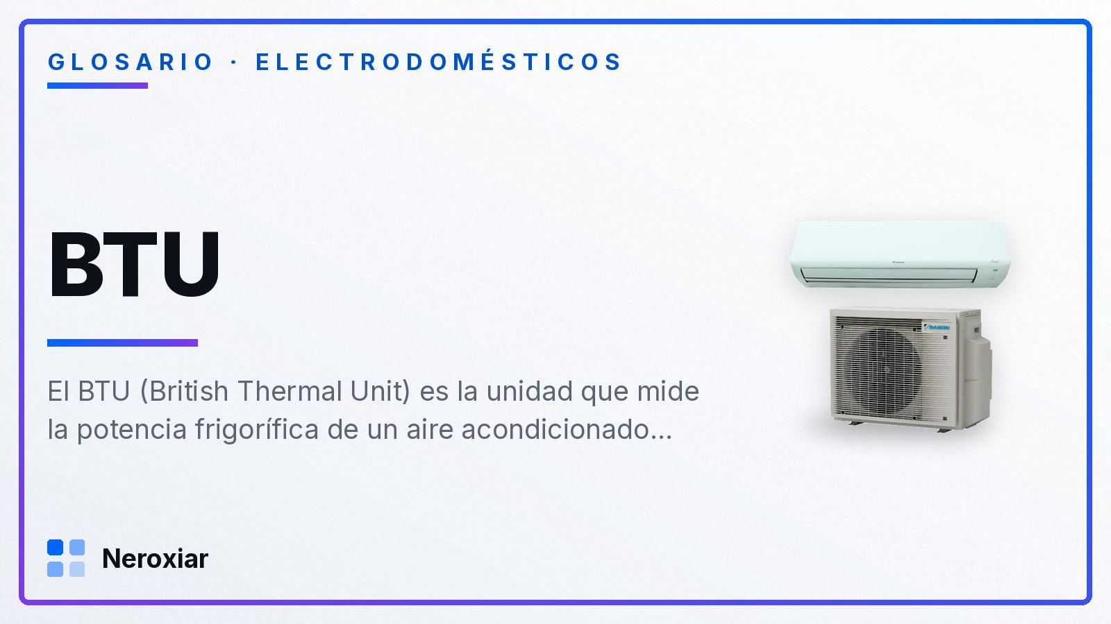 Qué es el BTU de un aire acondicionado
