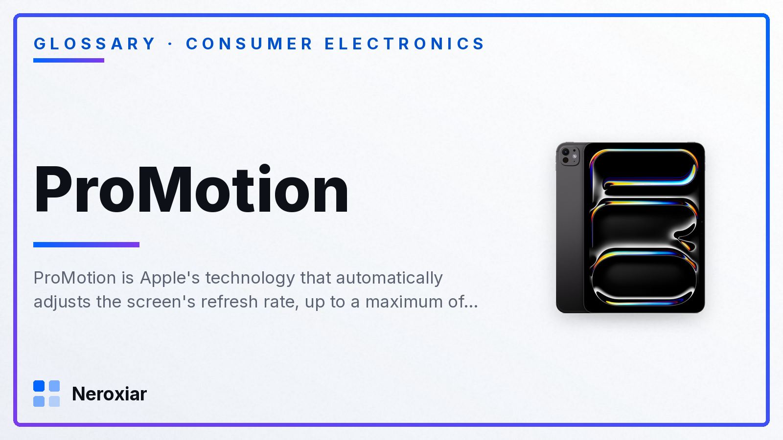 What is Apple's ProMotion technology