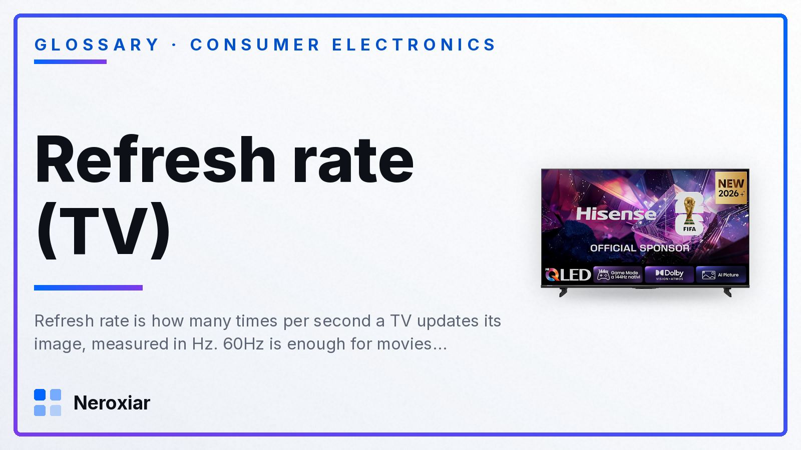 What is TV refresh rate and when does it actually matter