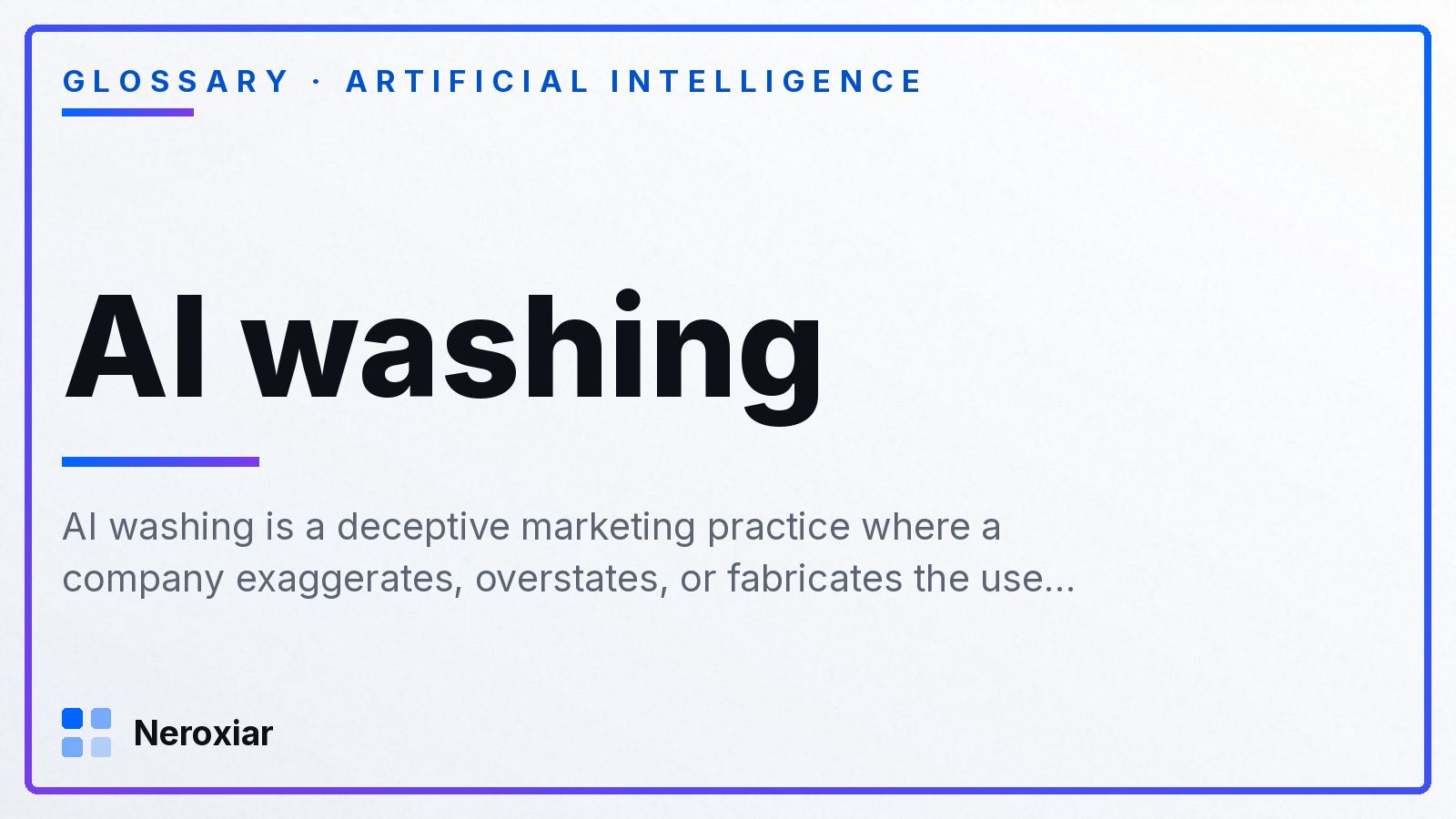 What is AI washing