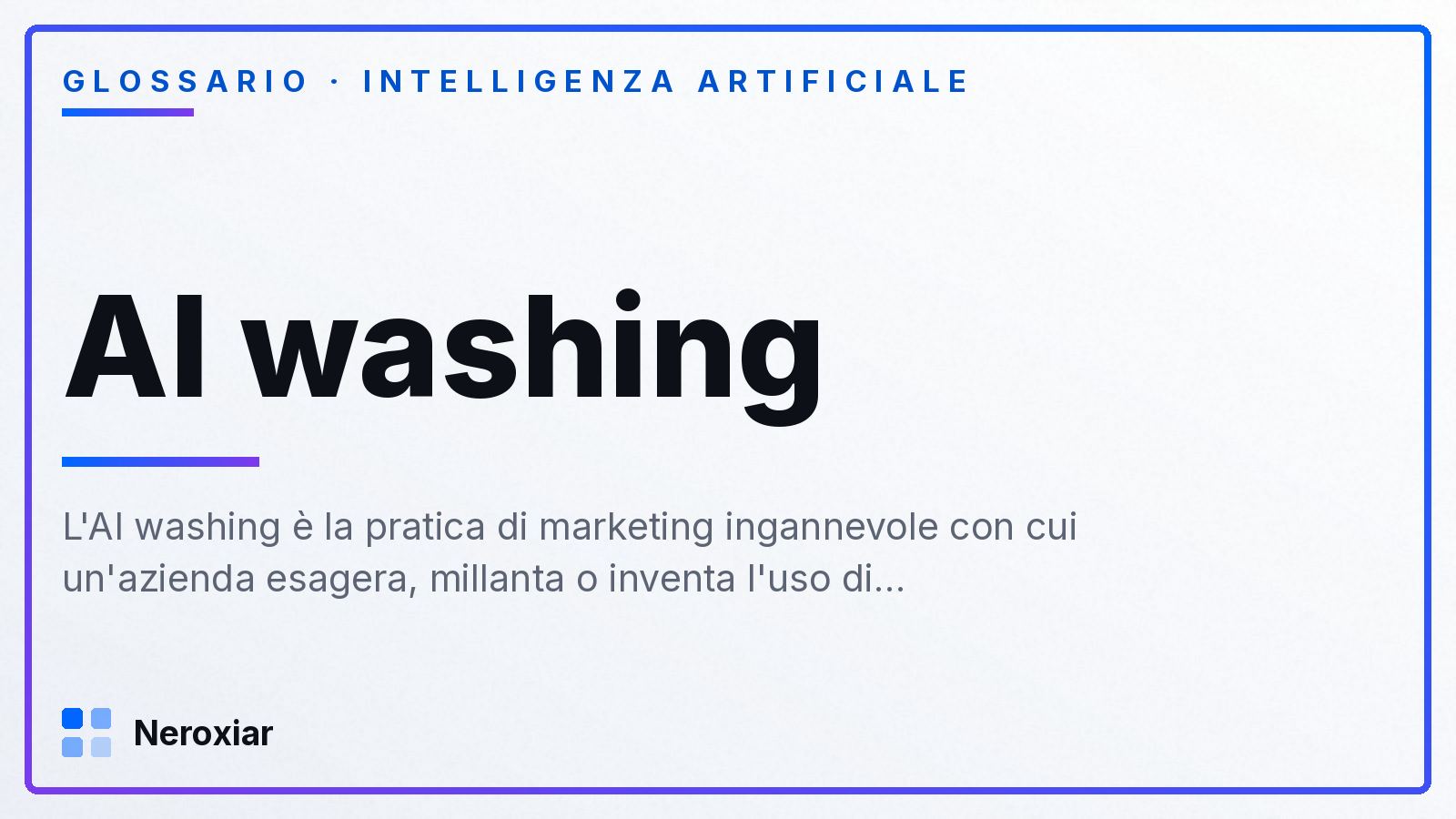 Cos'è l'AI washing