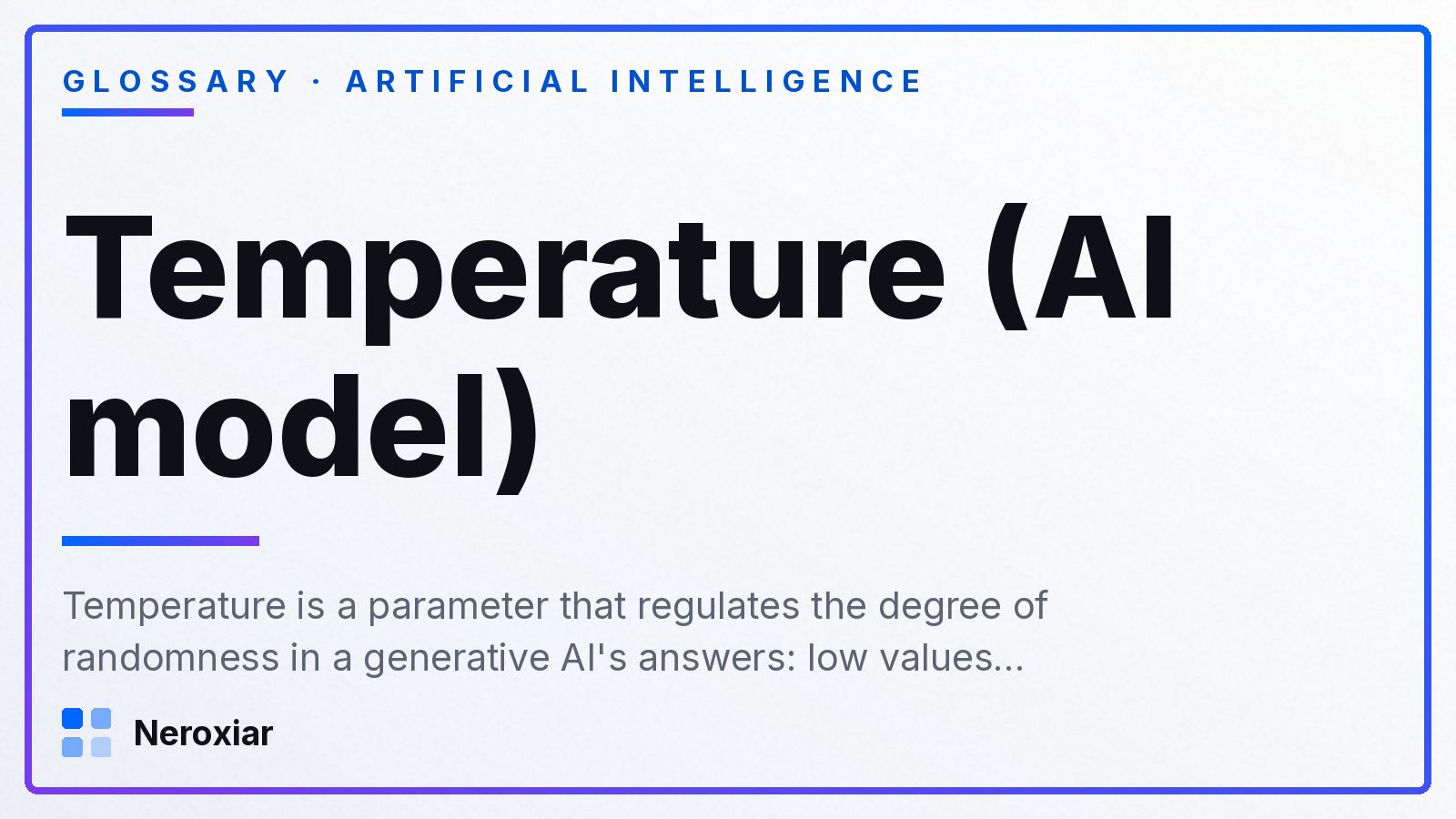 What is temperature in an AI model