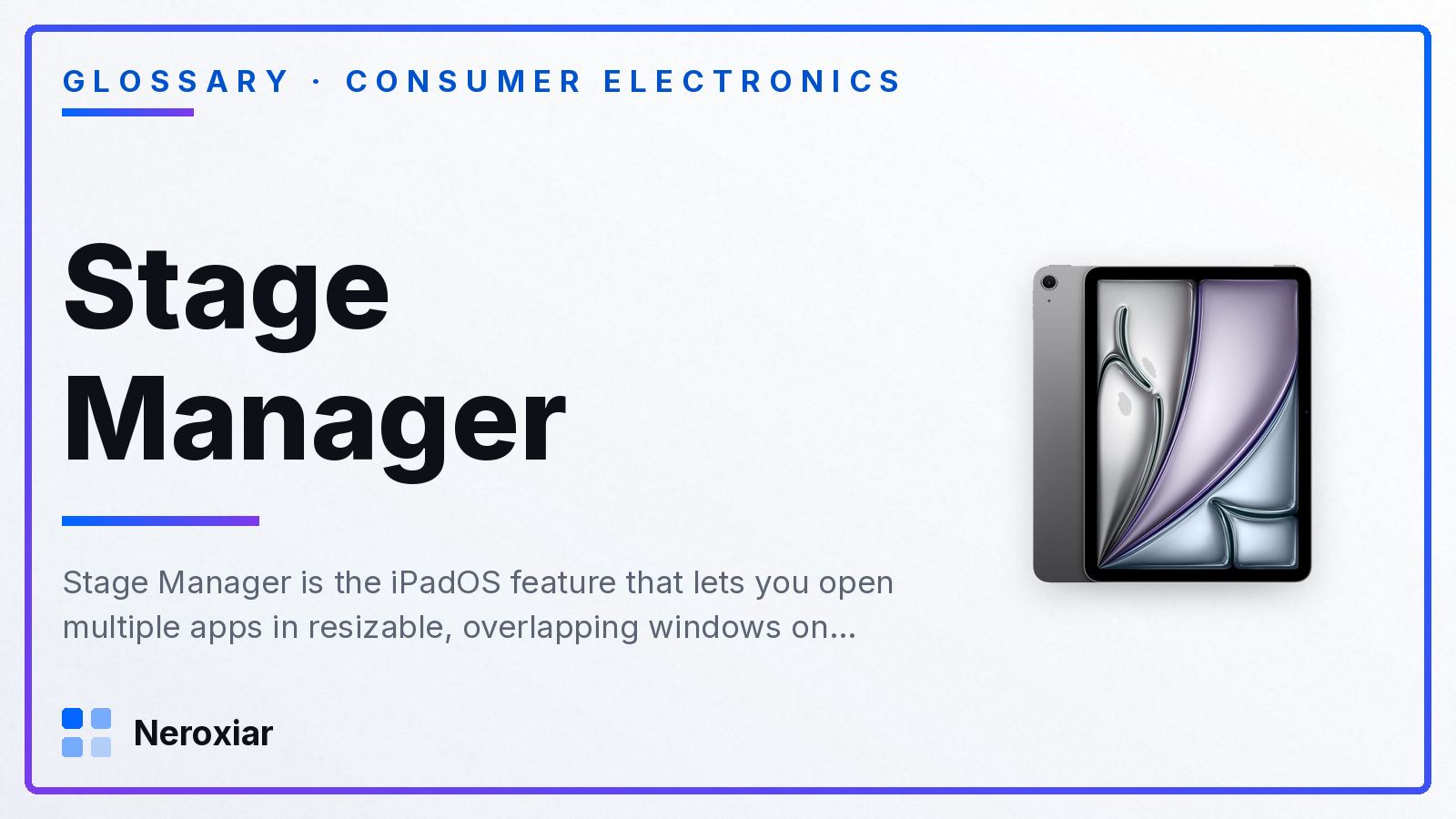 What is Stage Manager on iPad