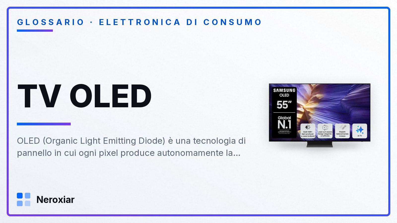 Cos'è un TV OLED e come funziona