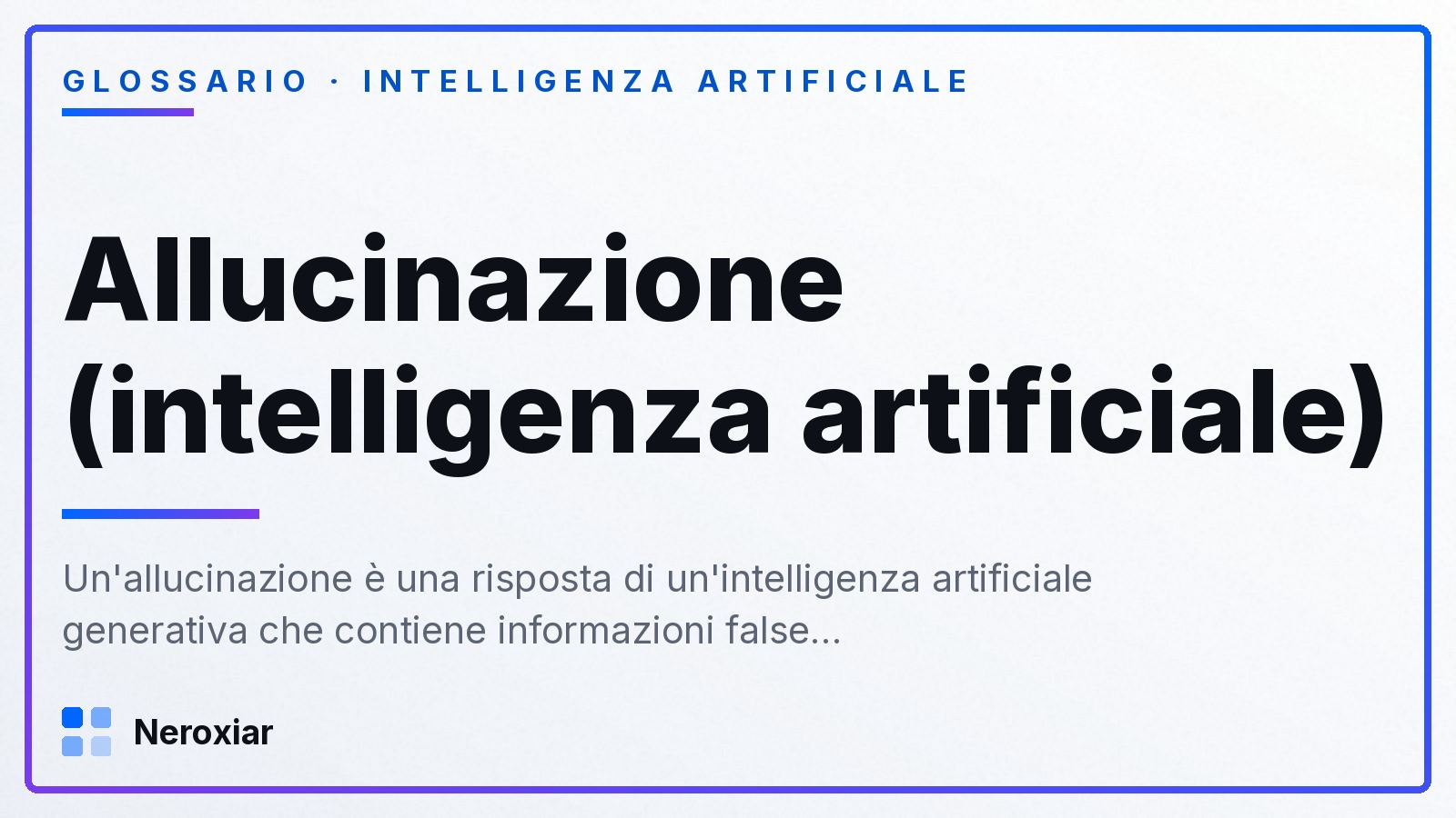 Cosa sono le allucinazioni dell'intelligenza artificiale