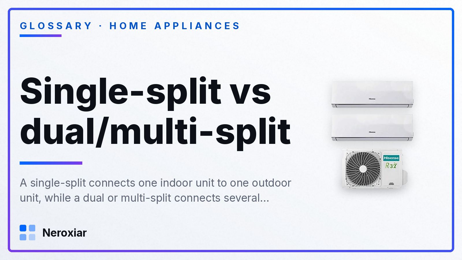 Difference between single-split and dual/multi-split air conditioners