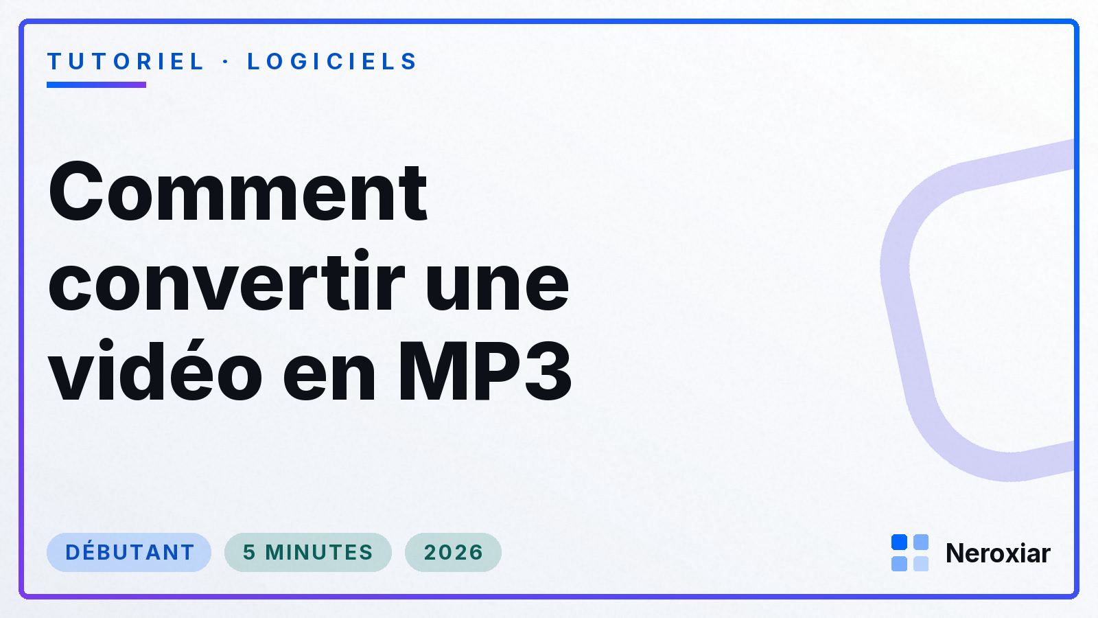 Comment convertir une vidéo en MP3 (2026)