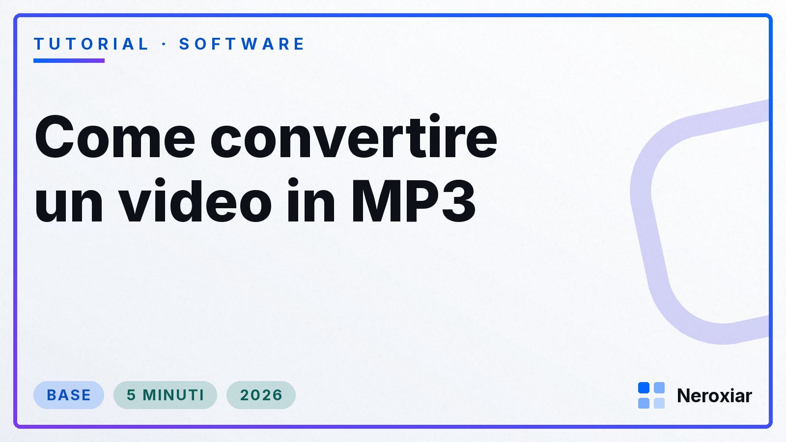 Come convertire un video in MP3 (2026)